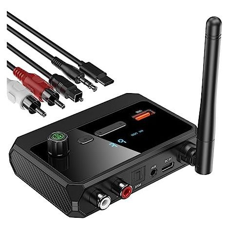 Bluetooth Receiver - Bluetooth 5.3 - RCA AUX Optical Output - USB Playback Support - For Home Stereo Speakers Amplifier - 1 Piece (1/5)