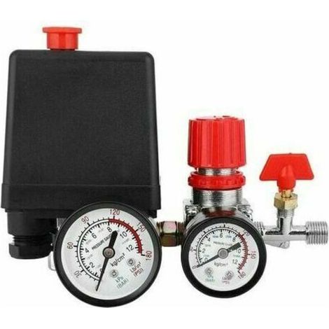 Compresseur d'air pressostat valve pressostat compresseur d'air avec manomètre régulateur (1/5)