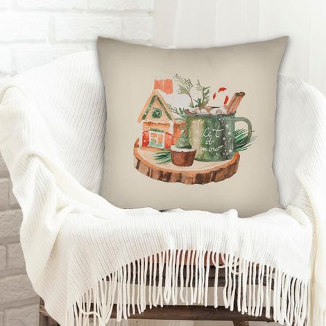 Housse de coussin carréedoux et respirant pour couple mère père famille amis amoureux animaux de compagnie