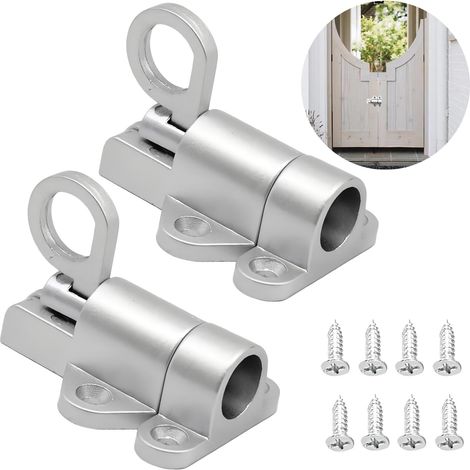 Verrou Porte à Rebond Loquet en avec Vis à Ressort de Sécurité Automatique Porteargent 2 pièces Alliage D'Aluminium Argent (1/5)