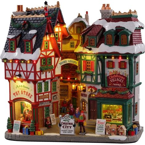Lemax – Décoration de Noël bâtiment illuminé 27 x 11,5 x 27,5 cm – Résine – Adaptateur b/o – Scène intérieure festive