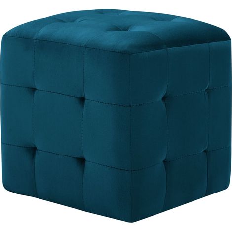 vidaXL Bedside Cabinets 2 pcs Blue 30x30x30 cm Velvet Fabric