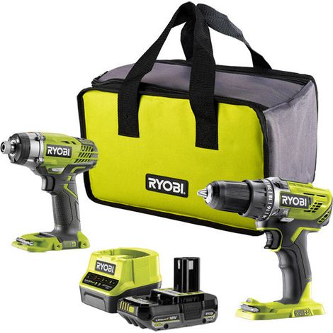 Ryobi ONE+ Drill Driver & Impact Driver Combo Kit (1x 2.0Ah) 18V R18DDID3-1C20 (1/5)