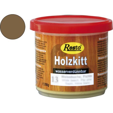 Resto Holzkitt ReparaturpasteSpachtelmasse lackierbar Nussbaum dunkel 200g