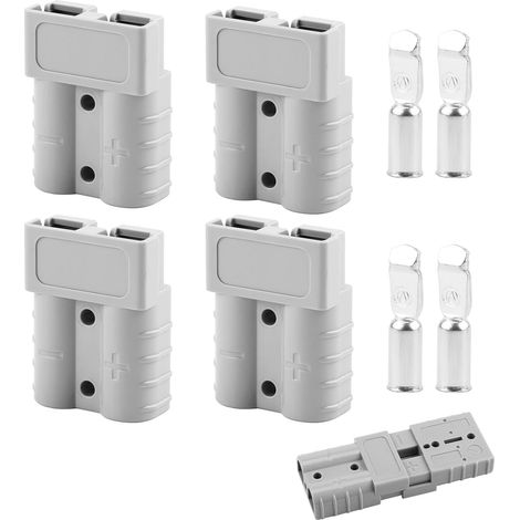 4 Pièces Connecteurs de Batterie 600V 50A, Prise de Connexion Rapide pour Voiture, Van et Moto, Batterie Prise de Connecteur, Connecteurs Conducteurs, Adaptés aux Câbles de 6-10 AWG (1/5)