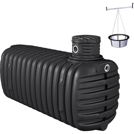 4rain PROMO Erdtank-Set 4100 Liter inkl. Schachtverlängerung, Filterkorb und Traverse