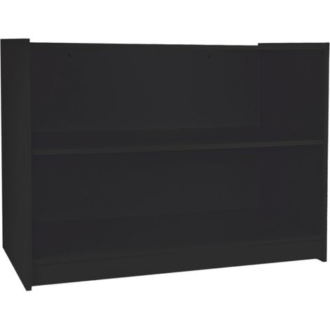 Comptoir de Ventes en MDF Mélaminé A1200 Finition Noir 120 x 60 x 90cm Affichage de Marchandises Vente au Détail Magasin Bureau Accueil (1/5)