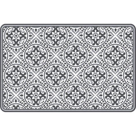 Set de table Carreaux de ciment blanc et gris (1/2)