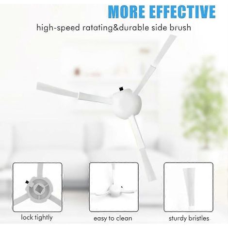 Kit d'accessoires pour aspirateur Dreame D9 D9 Max D9 Pro L10 L10 Pro : brosse latérale principale, filtres HEPA, chiffon de nettoyage. (1/4)