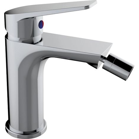 Schläfer 26505015  Miscelatore Monocomando per Bidet Bagno serie Leonardo con Scarico automatico 1 1/4, Rubinetto Monoforo Cartuccia diam35mm Cromo Argento, Made in Italy (1/5)