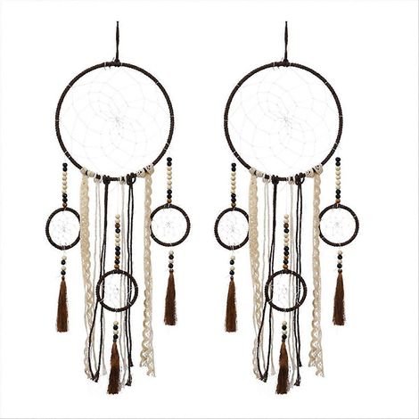 Attrape-rêves en macramé pour chambre d'adulte, style bohème (1/5)