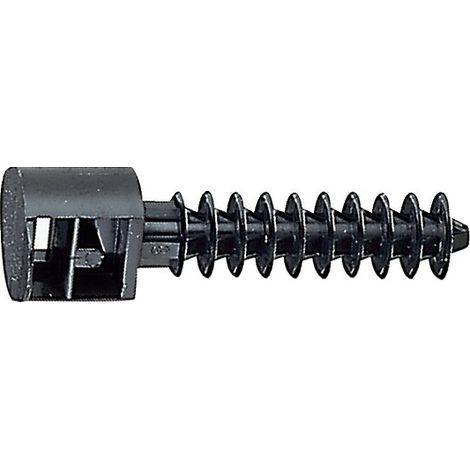 Embases noires à cheville Colson®. diamètre 10mm. écartement mural 13.5mm. pour colliers largeur 9mm boîte de 100 pièces - LEGRAND