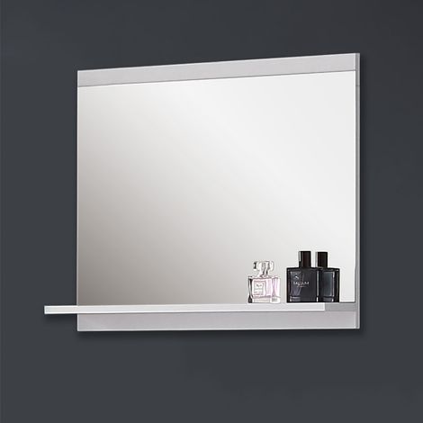 Ocean Sanitaire – Miroir mural salle de bain avec tablette – Dimensions 60x12x50cm – Bois MDF haute qualité – Installation murale facile avec kit fourni (1/4)