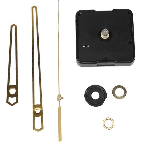 Mécanisme d'horloge murale silencieuse de grande taille, pièces détachées, aiguilles, outils inclus. (1/5)
