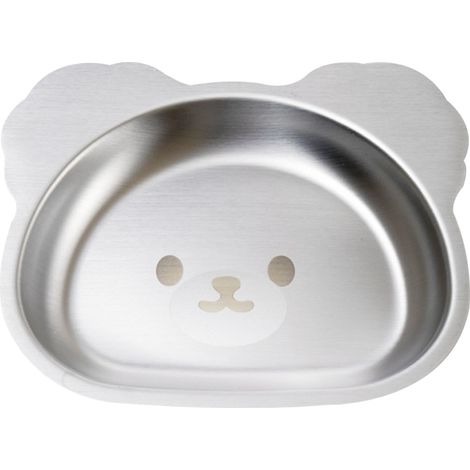 Plateau en acier inoxydable 304 de qualité alimentaire pour bébés et jeunes enfants, assiettes d'apprentissage de l'autonomie alimentaire (1/5)