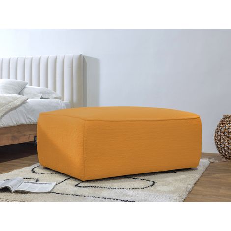 BOBOCHIC - Pouf rectangulaire ANGORA Jaune (1/2)