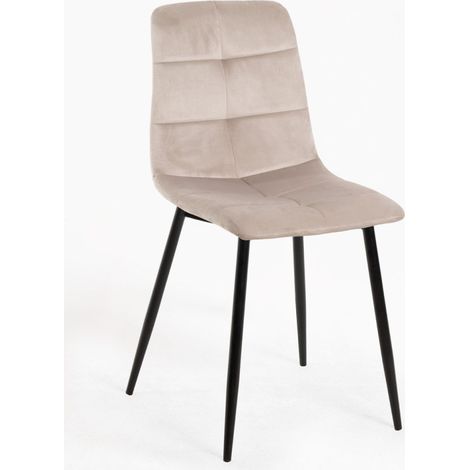 Sillas Comedor - Silla Daris Terciopelo - Gris claro (1/5)