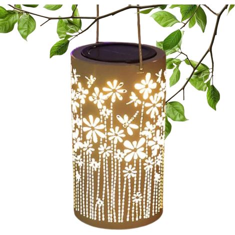 Lanternes solaires d'extérieur étanches et colorées en métal – Éclairage décoratif pour allées (1/5)