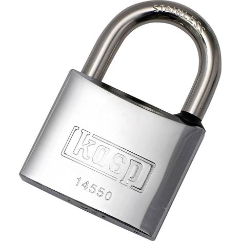 Kasp K14550A1 Cadenas 50 mm fermeture universelle acier inoxydable avec serrure à clé C905521 (1/3)