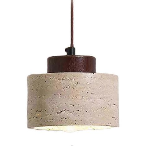 Suspension LED en travertin pour chambre ou balcon, style industriel rétro bois et pierre - Questions et réponses (1/5)