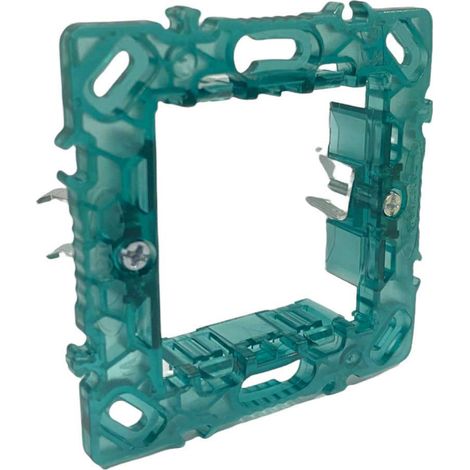 Kit 5 supporti modulo verde per placche 2 posti compatibile con vimar plana cassetta 502 scatola per placchette interruttori (1/4)
