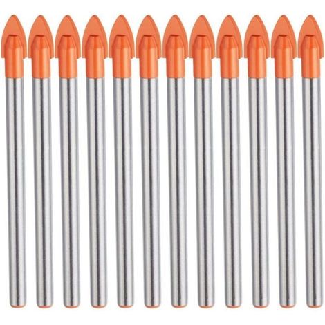 Forets Carreaux de Verre - LARGEIGHT - 6 mm - Lot de 10 - Carbure de Tungstène - Multi-usages (1/4)