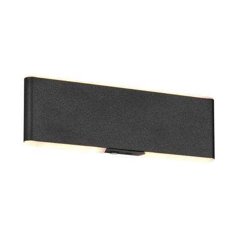 Applique murale LED rechargeable USB-C noire rectangulaire CONCHITA Trio 2W télécommande éclairage haut/bas (1/3)