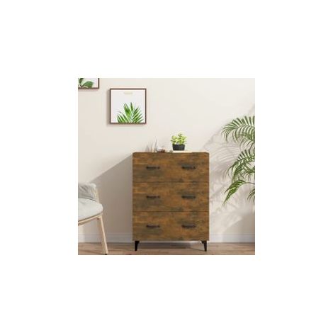 Buffet chêne fumé 69,5x34x90 bois d'ingénierie (1/5)