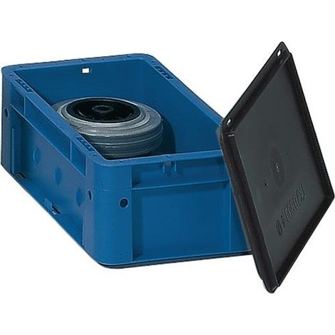 LA-KA-PE Auflagedeckel L400xB300mm schwarz PP f.Transportstapelkasten 4St./Karton