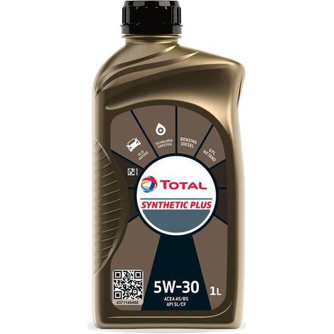 12 x OLIO LUBRIFICANTE TOTAL SYNTHETIC PLUS 5W30  1 L