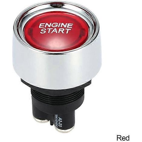 Botón pulsador de arranque del motor del coche 50A, interruptor sin llave, CC 12V/24V, botón de arranque pequeño para carreras, interruptores de encendido/apagado, parada. (1/5)
