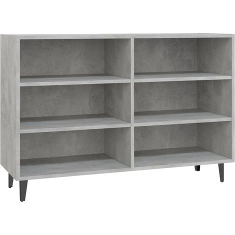 Credenza buffet cassettiera mobile contenitore organizer cucina soggiorno soggiorno 103,5 x 35 x 70 cm derivati del legno grigio 020031842