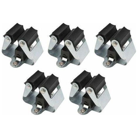 Broom Holder, Mounting Bracket for Brooms, Spades & Gardening Tools, Spring Steel Wall Mount, Easy Assembly 5Pcs