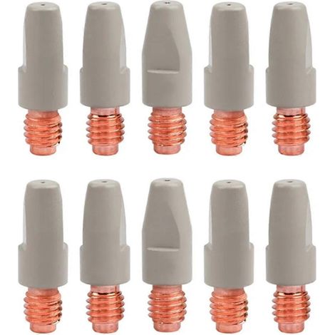 10 embouts de contact de soudage 36KD avec revêtement protecteur, buse à gaz M8 de 0,8 mm, pièces pour torche de soudage MIG (1/5)