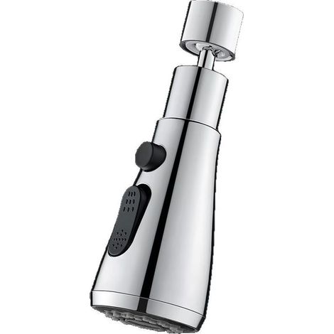 Accessoire pour robinet de cuisine - Bec pivotant à 360° pour économiser l'eau - Robinet de cuisine - Flexible de bec à 3 positions - Rallonge flexible - Douchette pour lave-vaisselle - Acier inoxydab (1/5)