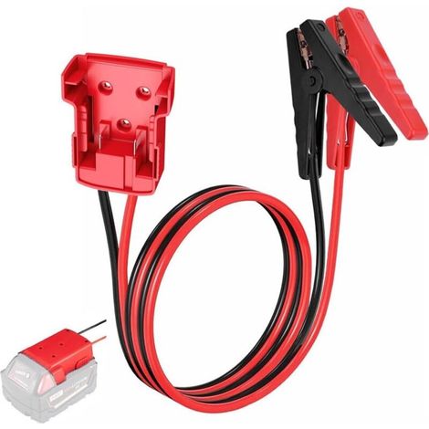 Cavi di avviamento con morsetti a coccodrillo, filo in silicone 8 AWG, 60 cm, cavi di avviamento per auto per batteria di avviamento, resistenza alla temperatura da 200 °C a 392 °F. (1/4)