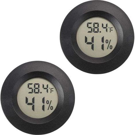 Thermomètre numérique, hygromètre intérieur/extérieur, mesureur d'humidité, serre, jardin, salle à manger, Fahrenheit (℉)/Celsius (℃), réglé sur 2 (1/4)