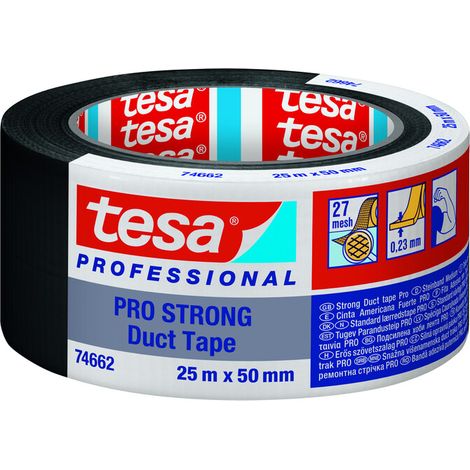 NASTRO AMERICANO EXTRA POWER MM.50X25MT.NERO. Prezzo per 1 pezzo.