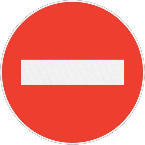 Panneau Sens interdit - Rétroréfléchissant Classe 1 - Ø300mm - 4068022 - Panneau Sens interdit - Rétroréfléchissant Classe 1 - Ø300mm - 4068022