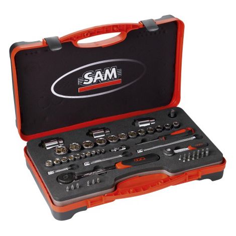 Jeu de douilles SAM 1/2, 1/4 pouce Carré 51 pièces ( Prix pour 1 )