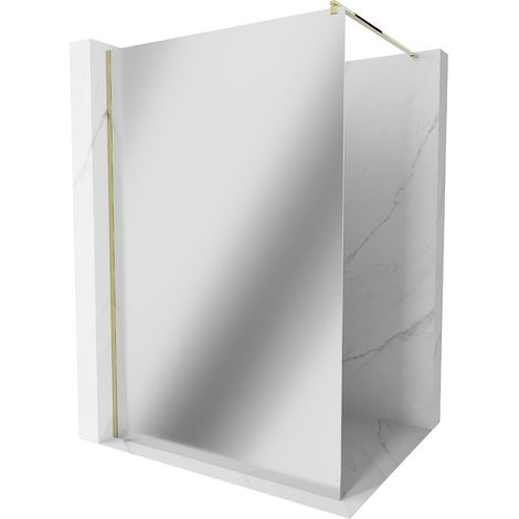 Mexen Kioto Duschwand 110 x 200 cm, Spiegel 8 mm, Gold - 800-110-101-50-50 (1/5)