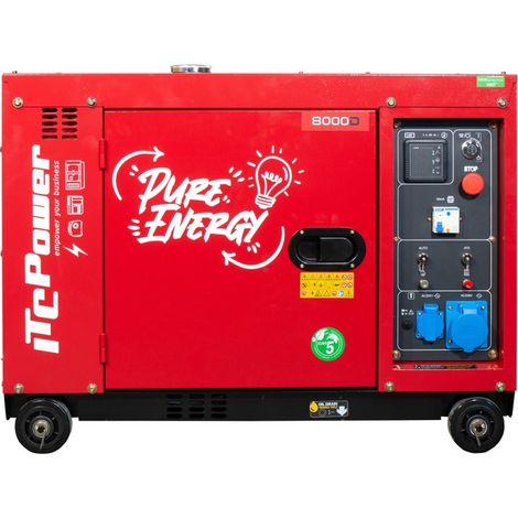 8000D RED EDITION Generador Diésel Monofásico 6300 w ITCPower (1/5)