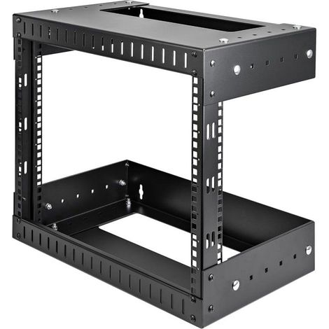 Startech Offenes Rahmenrack 8U Schwarz Mit Verstellbarer Tiefe
