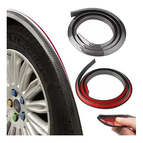 1,5 m4,5 cm Garde-Boue Universels, Extension de Garde-Boue de Roue de Voiture Formant des Écopes, Bande de Finition Sourcils de Pneus de Voiture pour Protecteur de Voiture et Décoration (1/5)