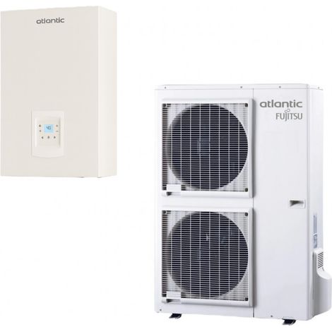 Atlantic – Pompe à chaleur air/eau 14 kW – Kit appoint électrique 6 kW – Technologie air/eau split – Silencieuse et compacte – A++/A++