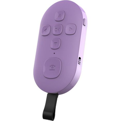 Télécommande Bluetooth pour téléphones portables, grand modèle de charge avec 7 boutons, capture photo sans fil, fonction autoportrait, rotation vidéo, portable, violet (1/4)