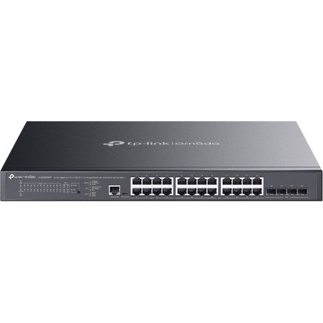 TP-Link Omada SG3428XMPP Netzwerk-Switch Managed L2+ Gigabit Ethernet (10/100/1000) Power over Ethernet (PoE) 1U Schwarz (1/4)