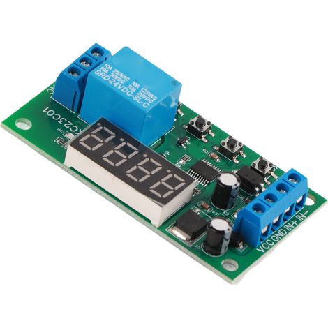Compteur d'impulsions multifonction avec module relais 1 canal 24V, précision 0,01s, plage 0,1s à 9999999,9s (1/5)