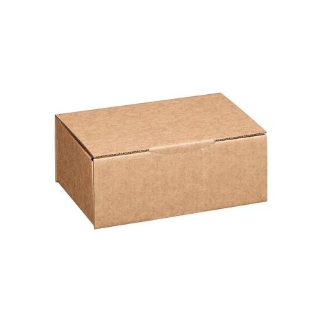 Boîte postale kraft brun simple cannelure H 10 x L 15 x P 25 cm - Lot de 50