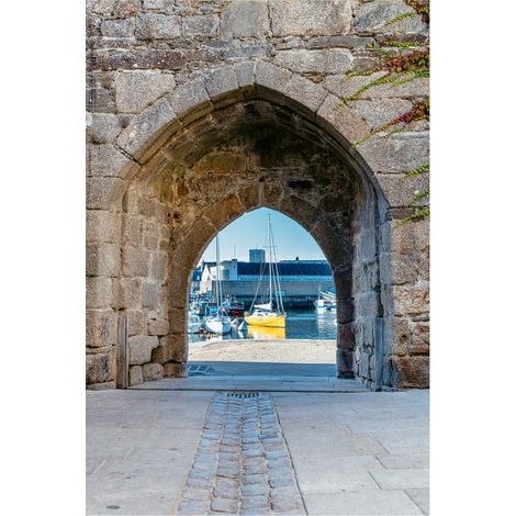 Tableau sur toile fortification Concarneau 30x45 cm - Impression sur Toile Murale Décorative - Image imprimée en HD sur Toile - Toile sur Châssis en Bois FSC - Fabriqué en France (1/4)